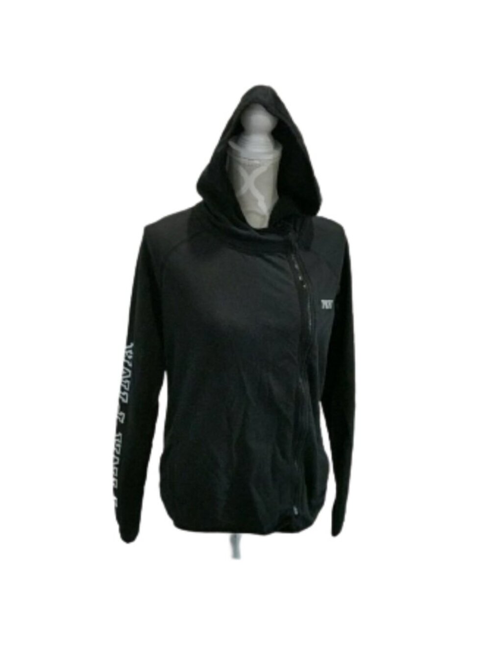 Pink Victoria's secret black hoodie